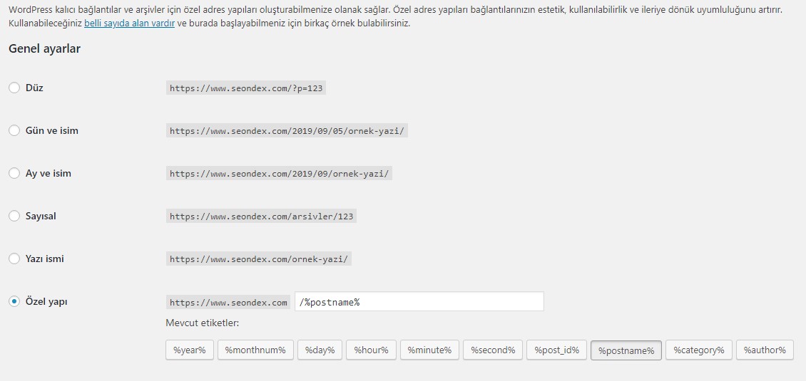 URL Ayarları